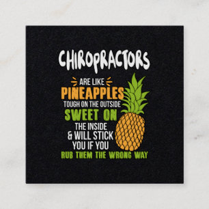 Chiropraktorer är som ananas. fyrkantigt visitkort