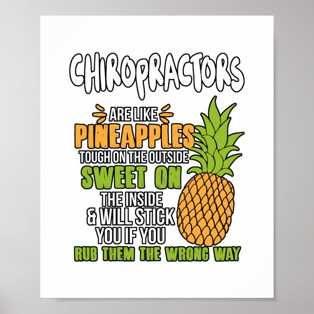 Chiropraktorer är som ananas. poster (Framsidan)