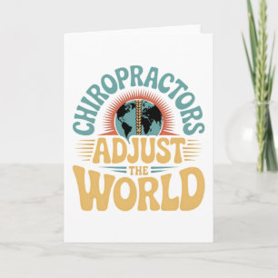 Chiropraktorer Justera World Retro Design Kort