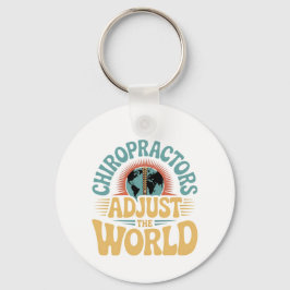 Chiropraktorer Justera World Retro Design Nyckelring