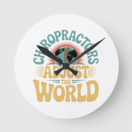 Chiropraktorer Justera World Retro Design Rund Klocka