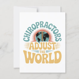 Chiropraktorer Justera World Retro Design Vykort