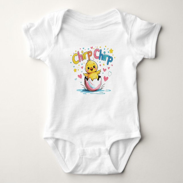 Chirp Chirp Baby Chick Påsk Outfit T Shirt (Framsida)