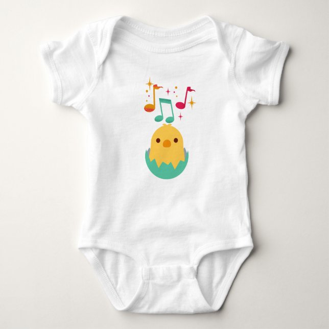 Chirpy Melody Baby Bodykostym. T Shirt (Framsida)