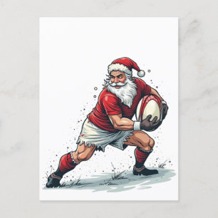 Chirstmas Fantasy Football Spela Jultomten Helg Vykort
