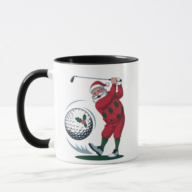 Chirstmas Fantasy Golf Spela Jultomten Mugg (Vänster)