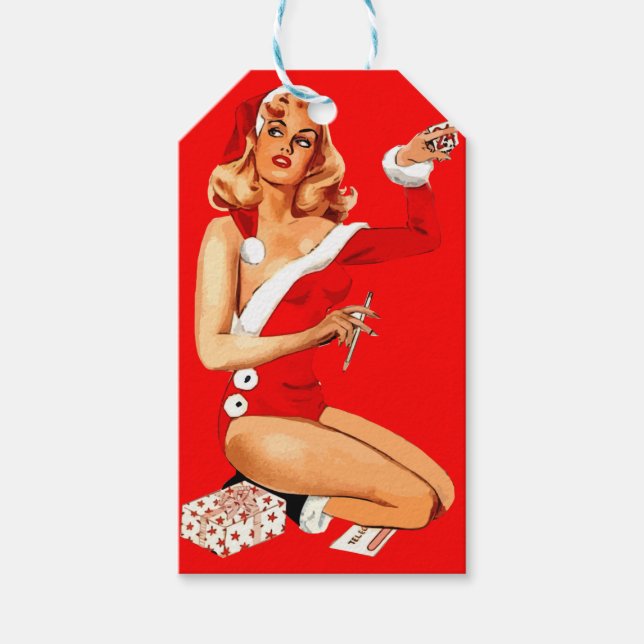 Chirstmas Pin-Up Presentetikett (Framsidan)