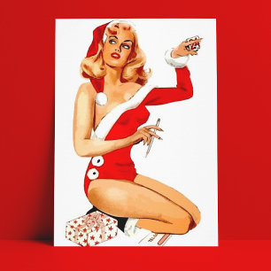 Chirstmas Pin-Up Vykort