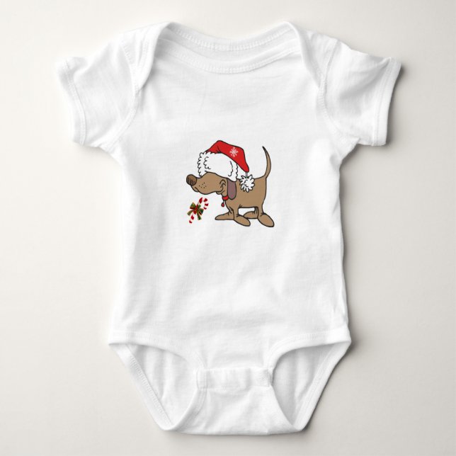 CHIRSTMAS PUPPY SHIRT FOR BABY TRÖJA (Framsida)