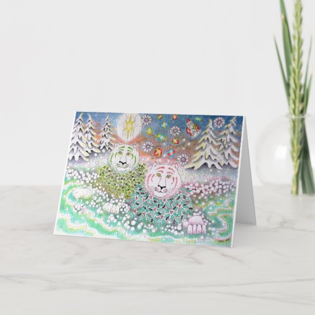 Chirstmas Tigers Helgkort (Framsida)