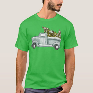 Chirstmas träd på mas lastbil t shirt
