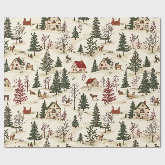Chirstmas Vintage Village  Presentpapper (Platt)
