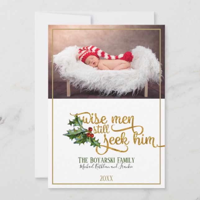 Chirstmas Wise Manar söker fortfarande fotot på ho Julkort (Framsida)