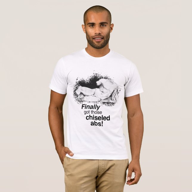 Chiseled Abs Marble Statue T-shirt (Hel framsida)