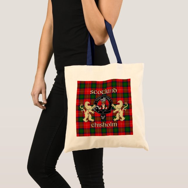 Chisholm Klan Badge & Tartan Tygkasse (Framsida (produkt))