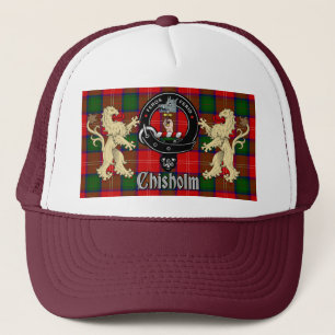 Chisholm klanmärke & Tartan Keps