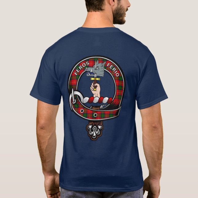 Chisholm Tartan Klan Badge T-Shirt (Baksida)