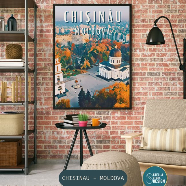 Chisinau, la ville de l'Archsoviétique Poster (Chisinau : Là où traditions et énergie moderne se rencontrent.)