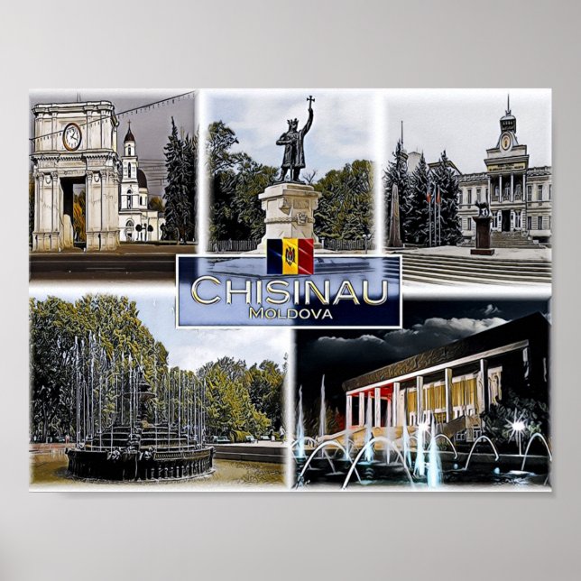 Chisinau - Moldavien - Mosaic - Poster (Framsidan)
