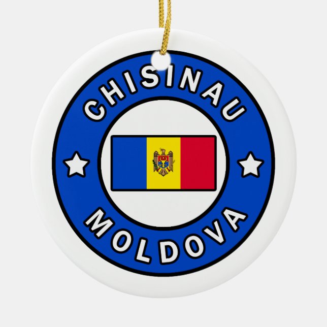 Chisinau Moldova Julgransprydnad Keramik (Framsidan)