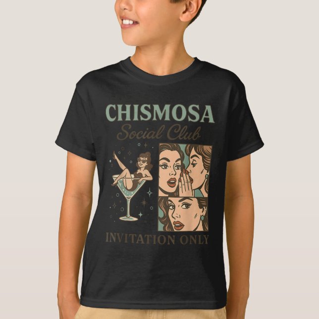 Chismosa Social Klubb efter enbart inbjudan T Shirt (Framsida)