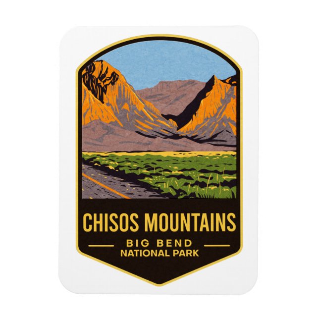Chisos Mountains Big Bend National Park Magnet (Vertikal)