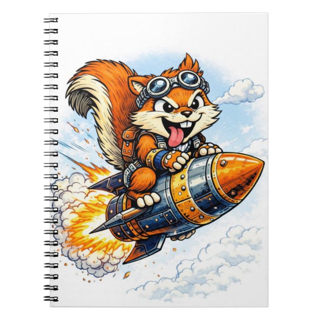 Chispa the Rocket Squirrel Spiral Notebook Anteckningsbok (Framsidan)