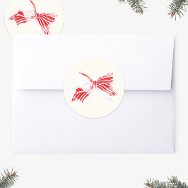 Chistmas Peppermint som lagts fast med Helgdag Runt Klistermärke