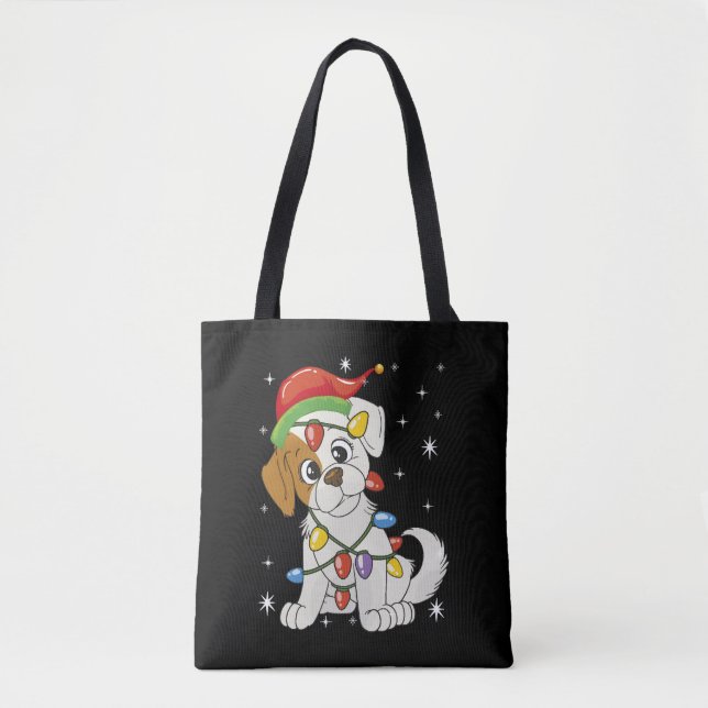 Chistmas Season Santa Jack Russell Terrier Tygkasse (Framsida)