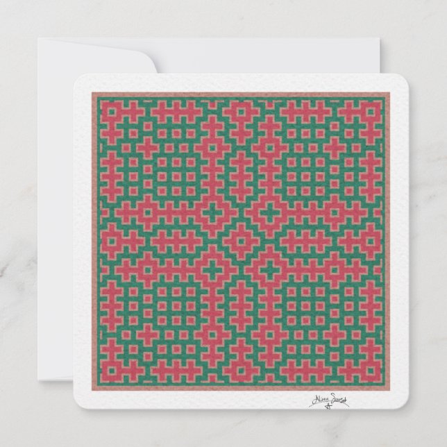 Chistmas Thned, Hitomezashi inspirerade Tile (Framsida)
