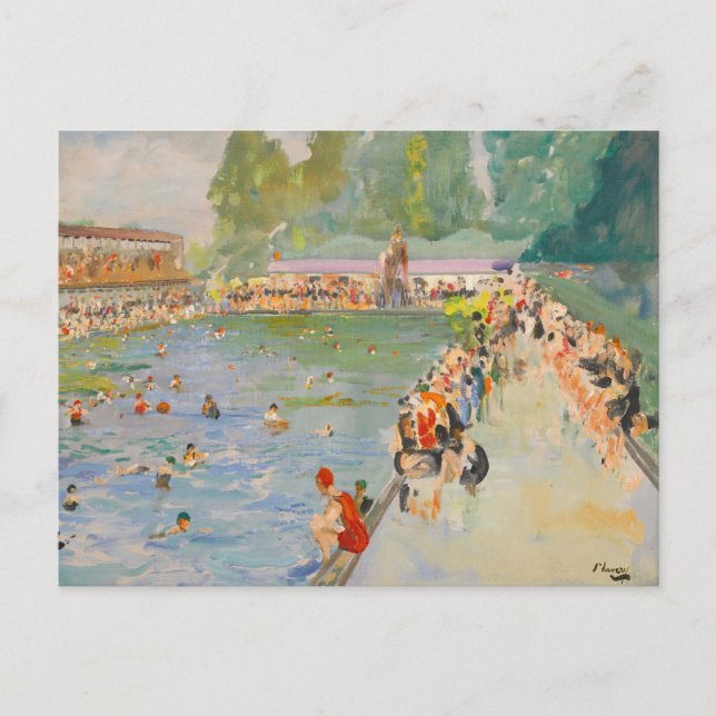 Chiswick Baths | Herr John Lavery Vykort (Framsida)
