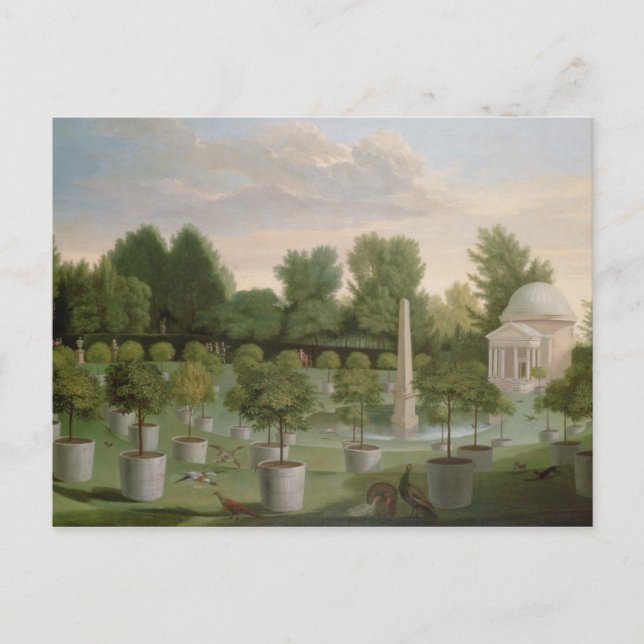Chiswick House Gardens (olja på canvas) Vykort (Framsida)