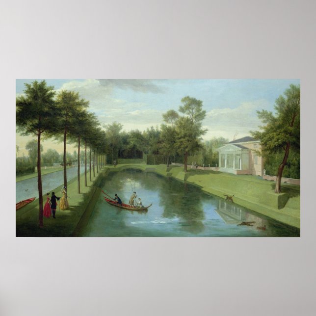 Chiswicks trädgårdar i Vatten Poster (Framsidan)