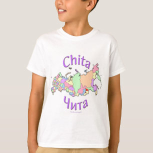 Chita Ryssland Karta Tee Shirt