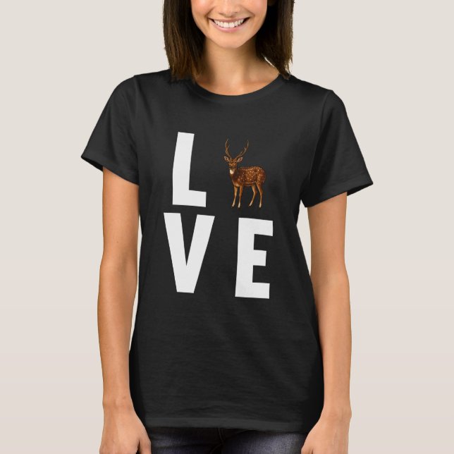 Chital Axis hjort 1 T Shirt (Framsida)