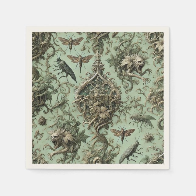 Chitinous Elegy - Gothic Insekt Pappersservett (Framsidan)