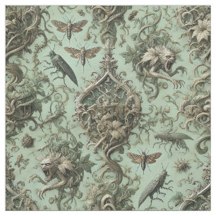Chitinous Elegy - Gothic Victorian Påstående Tile Tyg