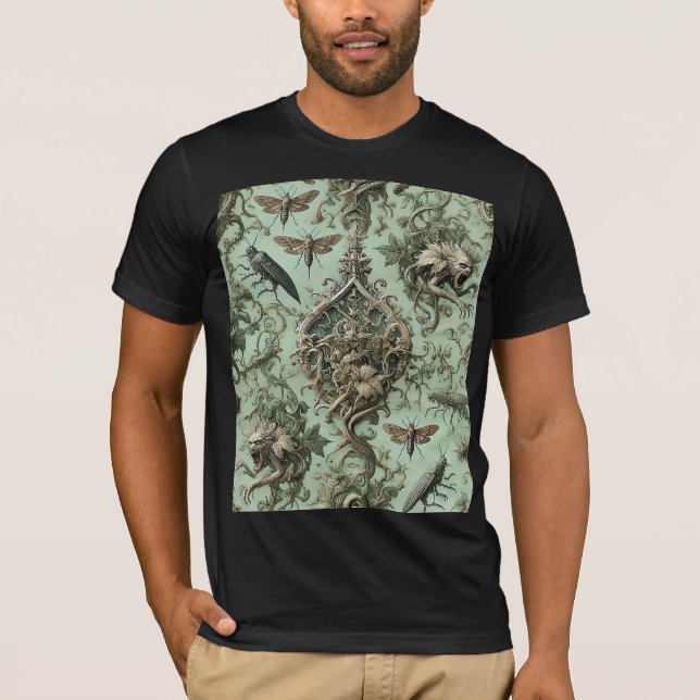 Chitinous Elegy – Gothic Wearable Art T Shirt (Framsida)