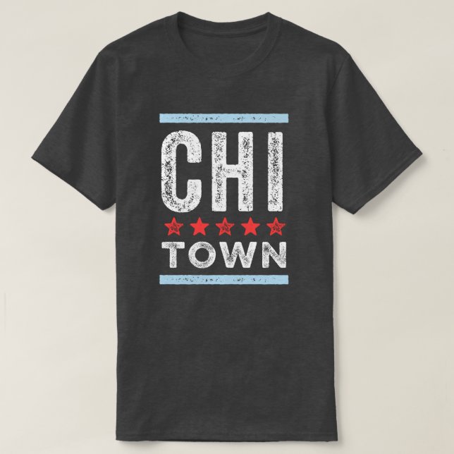 Chitown Chicago stadsflagga T Shirt (Design framsida)