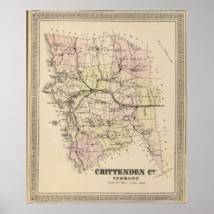 Chittenden County i Vermont Poster