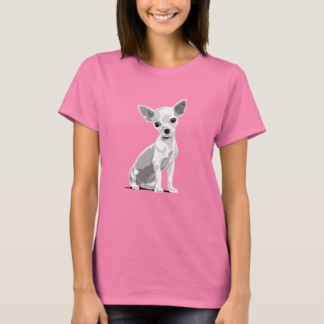 Chiuahua mörk t-shirt (Framsida)