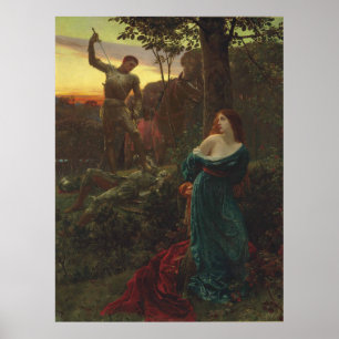 Chivalry av Frank Bernard Dicksee Poster