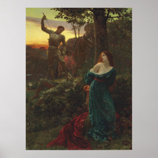 Chivalry av Frank Bernard Dicksee Poster
