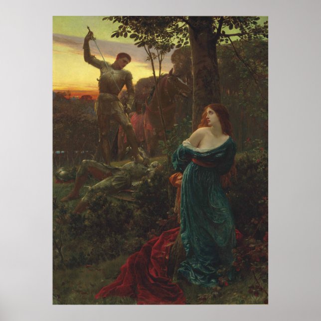 Chivalry av Frank Bernard Dicksee Poster (Framsidan)