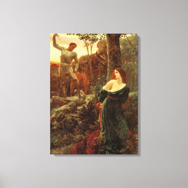 Chivalry (av Frank Dicksee) Canvastryck (Framsida)