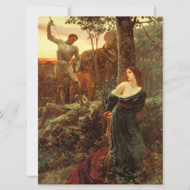 Chivalry (av Frank Dicksee) Kort (Framsida)