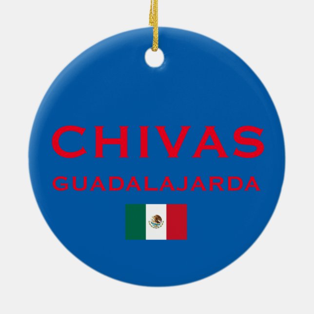 Chivas (Guadalajara) beställnings- julprydnad Julgransprydnad Keramik (Baksidan)