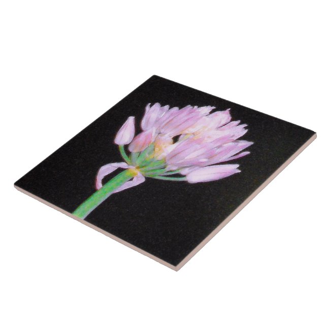 Chives Flower Kakelplatta (Sidan)