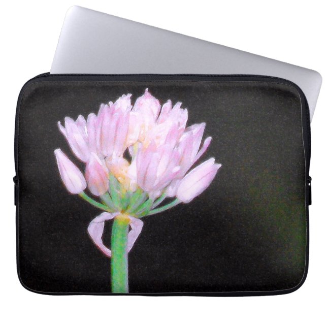 Chives Flower Laptop Sleeve (Framsidan)