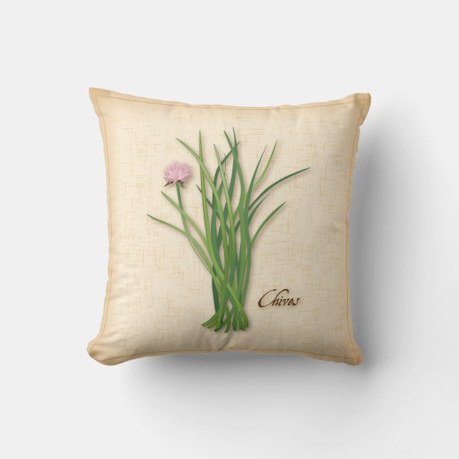 Chives Herb Pillow Kudde (Framsida)